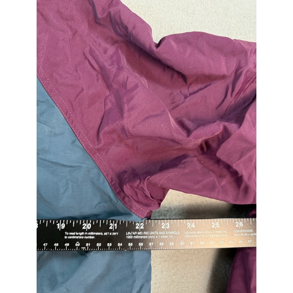 L.L. Bean Anorak Jacket Womens L Multicolor Nylon Hooded 1/2 Zip 505301 - Picture 5 of 9